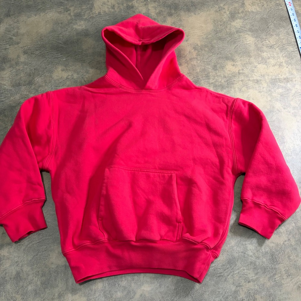Yeezy Gap Double Layer Hoodie Kids Size L (10-11) Red FA21 701378-00 Youth